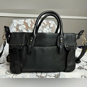 NWOT Vince Camuto black leather crossbody purse